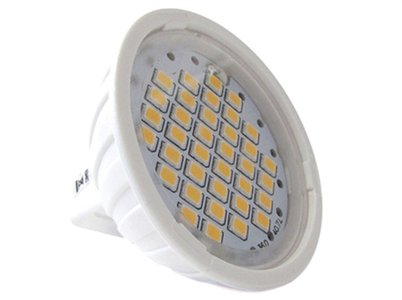 Faretto Lampadina LED GU5,3 MR16 3,5W=30W DC/AC 12V Bianco Freddo 36 SMD 2835