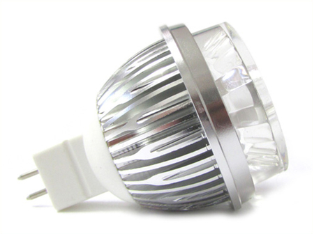 Lampada Faretto LED Dicroica MR16 GU5.3 COB 5W 12V Bianco Caldo  Con Lente Fisheye