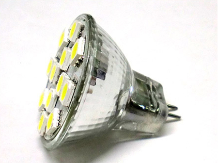 Lampada LED MR11 12 SMD 5050 2W=20W 12V DC Bianco Naturale 4500K