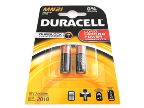 Pila Batteria Duracell Alkaline LRV08 A23 K23A MN21 MN23 Duralock 12V Confezione Da 2 Pile
