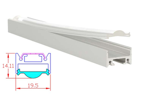 Diffusore Copertura Trasparente Con Lente Per Profilo Alluminio BA1814