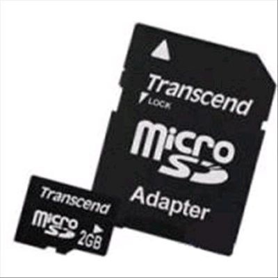 TRANSCEND TS2GUSD MICRO SD 2GB CLASSE 2 PROTEZIONE DATI CON ADATTATORE SD