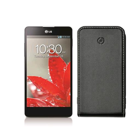 CELLY LG OPTIMUS G FLIP COVER IN ECOPELLE COLORE NERO