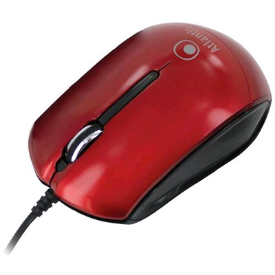 ATLANTIS MOUSE OTTICO USB MINI 3 TASTI + SCROLL 800-1000 DPI ROSSO