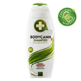 Bodycann, lo shampoo all'olio di canapaShampoo a base di cheratina e D-pantenolo, contiene olio di canapa spremuto a freddo, ottimo per prendersi cura dei capelli e della cute.