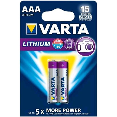 VARTA PROFESSIONAL LITHIUM AAA BATTERIE AL LITIO MINI STILO 1.5 V CONF. 2 Pz.