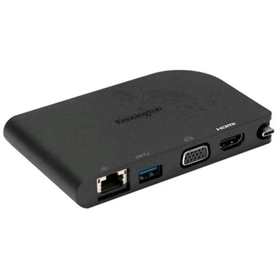 KENSINGTON KTG SD1000 USB - C MOBILE DOCK DOCKING STATION UNIVERSALE 1xUSB 3.0 1xVGA 1xHDMI 1xRJ-45 GIGABIT ETHERNET COLORE NERO