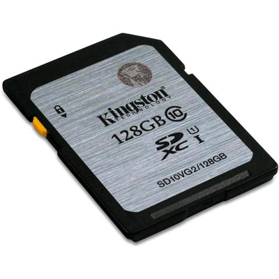 KINGSTON SD10VG2/128GB SCHEDA SD XC 128GB CLASSE 10 FUNZIONE PROTEZIONE DATI