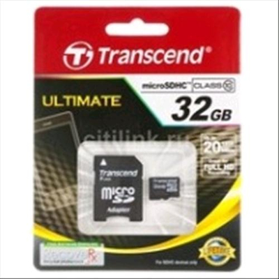 TRANSCEND MICRO-SDHC 10X 32GB 1 ADAPTER