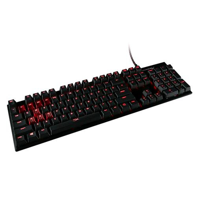 KINGSTON HYPERX ALLOY FPS TASTIERA MECCANICA GAMING USB LAYOUT AMERICANO CAVO 1.8MT RETROILLUMINAZIONE ROSSO COLORE NERO