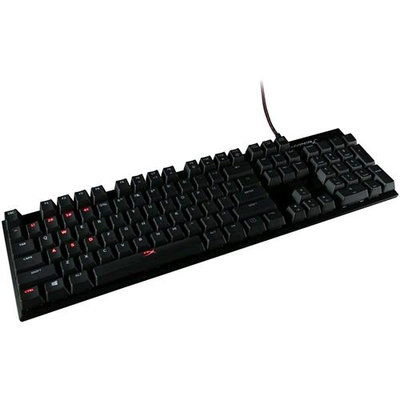 KINGSTON HYPERX ALLOY FPS TASTIERA MECCANICA GAMING USB LAYOUT INGLESE CAVO 1.8MT RETROILLUMINAZIONE ROSSO COLORE NERO