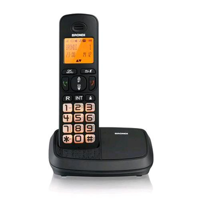 BRONDI BRAVO TELEFONO CORDLESS DECT GAP TASTI RETROILLUMINATI VIVAVOCE