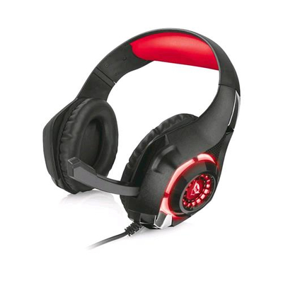 TRUST GTX 313 CUFFIE OVER-EAR GAMING CON MICROFONO REGOLABILE E LATI ILLUMINATI COLORE NERO