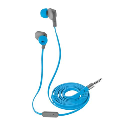 TRUST URBAN AURUS AURICOLARI CON MICROFONO IMPERMEABILI CAVO 1.2MT JACK 3.5MM COLORE BLU