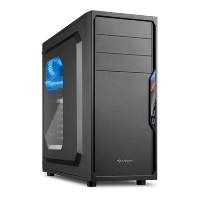 SHARKOON CASE VS4-W MIDDLE-TOWER ATX / MICRO-ATX / MINI-ITX COLORE NERO (CON FINESTRA LATERALE TRASPARENTE)