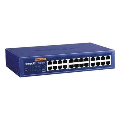 TENDA TEG1024D SWITCH UNMANAGED 24 PORTE LAN 10/100/1000 Mbps COLORE BLU