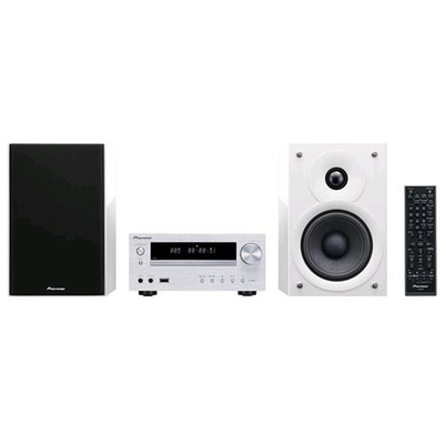 PIONEER X-HM51 SISTEMA MICRO HI-FI RADIO LETTORE CD MP3 USB BLUETOOTH 2 DIFFUSORI POTENZA 100W RMS COLORE SILVER/BIANCO