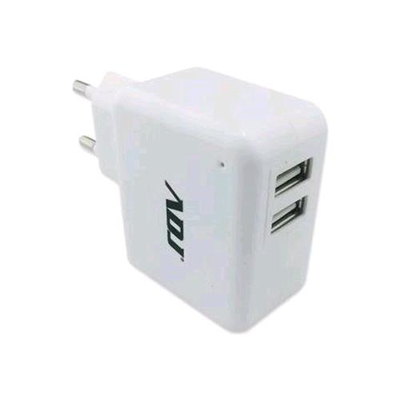 ADJ 110-00072 CARICABATTERIE DA RETE 2xUSB 2.1A COLORE BIANCO