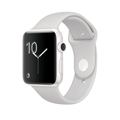 APPLE WATCH CASSA 38 MM IN CERAMICA COLORE BIANCO CINTURINO SPORT BIANCO