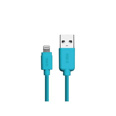 SBS TECABLEUSBIP5A CAVO DATI USB 2.0/LIGHTNING 1MT COLORE AZZURRO