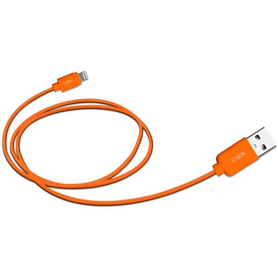 SBS TECABLEUSBIP5O CAVO DATI USB 2.0/LIGHTNING 1MT COLORE ARANCIONE