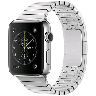 APPLE WATCH SERIE 2 CASSA 38MM IN ACCIAIO BRACCIALE A MAGLIE COLORE SILVER