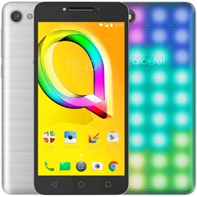 ALCATEL A5 LED  5.2" OCTA CORE 16GB RAM 2GB 4G LTE METALLIC SILVER CON COVER LED