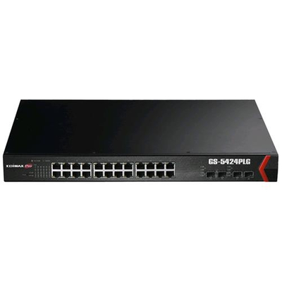 EDIMAX SWITCH 24 PORTE GIGABIT POE + 4 SLOT SFP RACK MOUNTABLE WEB SMART