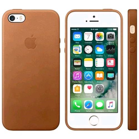 APPLE iPHONE 5/5S/SE COVER ORIGINALE IN PELLE COLORE MARRONE