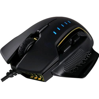 CORSAIR GLAIVE RGB MOUSE GAMING OTTICO USB 1.600 DPI COLORE NERO