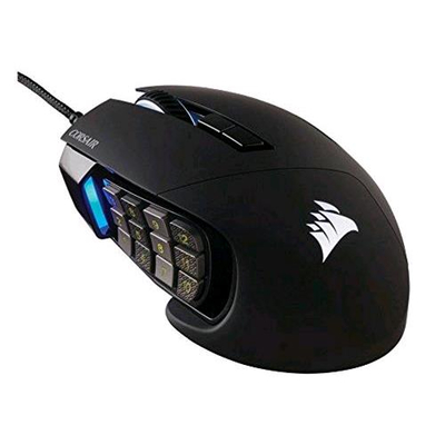 CORSAIR SCIMITAR MOUSE GAMING USB STANDARD OTTICO 12.000 DPI 12 TASTI MECCANICI COLORE NERO