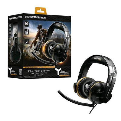 THRUSTMASTER Y-300CPX GHOST RECON WILDLANDS EDITION CUFFIE CON MICROFONO GAMING CON CAVO JACK 3.5MM COLORE NERO