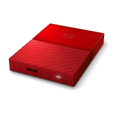 WESTERN DIGITAL MY PASSPORT HDD ESTERNO 2.000GB INTERFACCIA USB 3.0 COLORE ROSSO