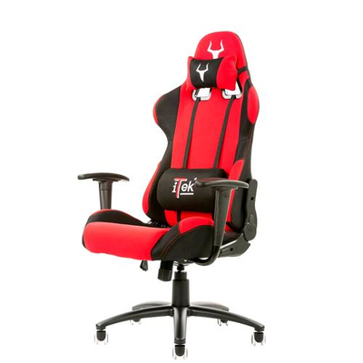 ITEK CHAIR TAURUS S1 POLTRONA GAMING NERO-ROSSO DOPPIO CUSCINO