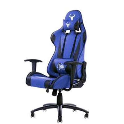 ITEK CHAIR TAURUS P2 POLTRONA GAMING NERO-BLU DOPPIO CUSCINO