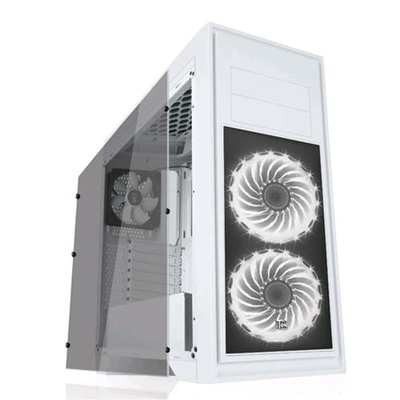 ITEK TITAN 05 ADVANCED CASE MIDI-TOWER GAMING VENTOLE 3x12CM (2 VENTOLE LED RGB) FINESTRA TRASPARENTE COLORE WHITE