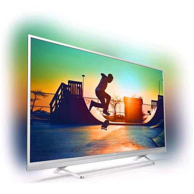 PHILIPS 55PUS6482/12 55" LED ULTRA HD 4K ULTRASOTTILE AMBILIGHT SU 3 LATI SMART TV ANDROID DVB-T/T2/C/S/S2 FUNZIONE HDR 4xHDMI 2xUSB COLORE SILVER GARANZIA ITALIA