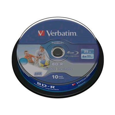 VERBATIM 43804 CAMPANA 10PZ BLU RAY DISC BD-R 25GB 6x STAMPABILE