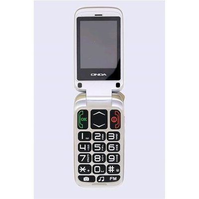 ONDA F12 FELICE+ DUAL SIM SENIOR PHONE CLAMSHELL 2.4" TASTI GRANDI VIVAVOCE TASTO SOS RADIO FM ITALIA WHITE