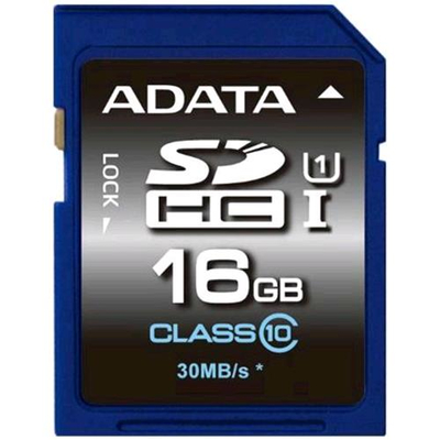 ADATA ASDH16GUICL10 SCHEDA SD HC 16GB CLASSE 10 FUNZIONE PROTEZIONE DATI