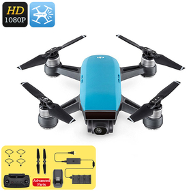 Set di comandi DJI Spark Drone Combo (Blu)