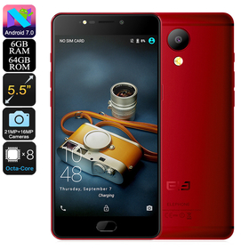 Elettronica P8 Android Phone (Rosso)