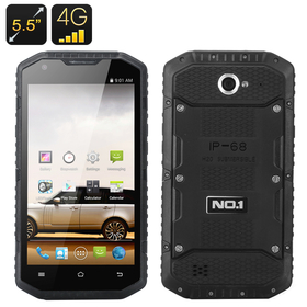 No.1 X6800 IP68 Smartphone (nero)